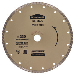 Profesionálny Turbo diamantový kotúč 230x2.6x22 Profesionálny Turbo diamantový kotúč 230x2.6x22